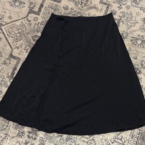 Elegant Black Button-Front Women's Skirt xl nwt